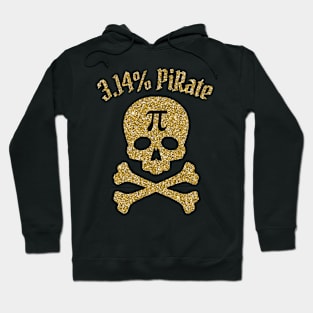 Pi Day, Pi Number, Cute Golden Jolly Roger, Pi Day Gift Hoodie